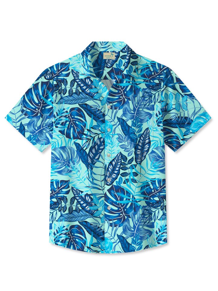 Tropical Leaves Hawaiian Shirt For Beach Days, Coastal Adventures, And Thoughtful Gift Giving