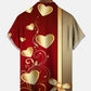 Valentine Holiday Hawaiian Shirt For Summer Vacation, Beach Travel, And Casual Wear