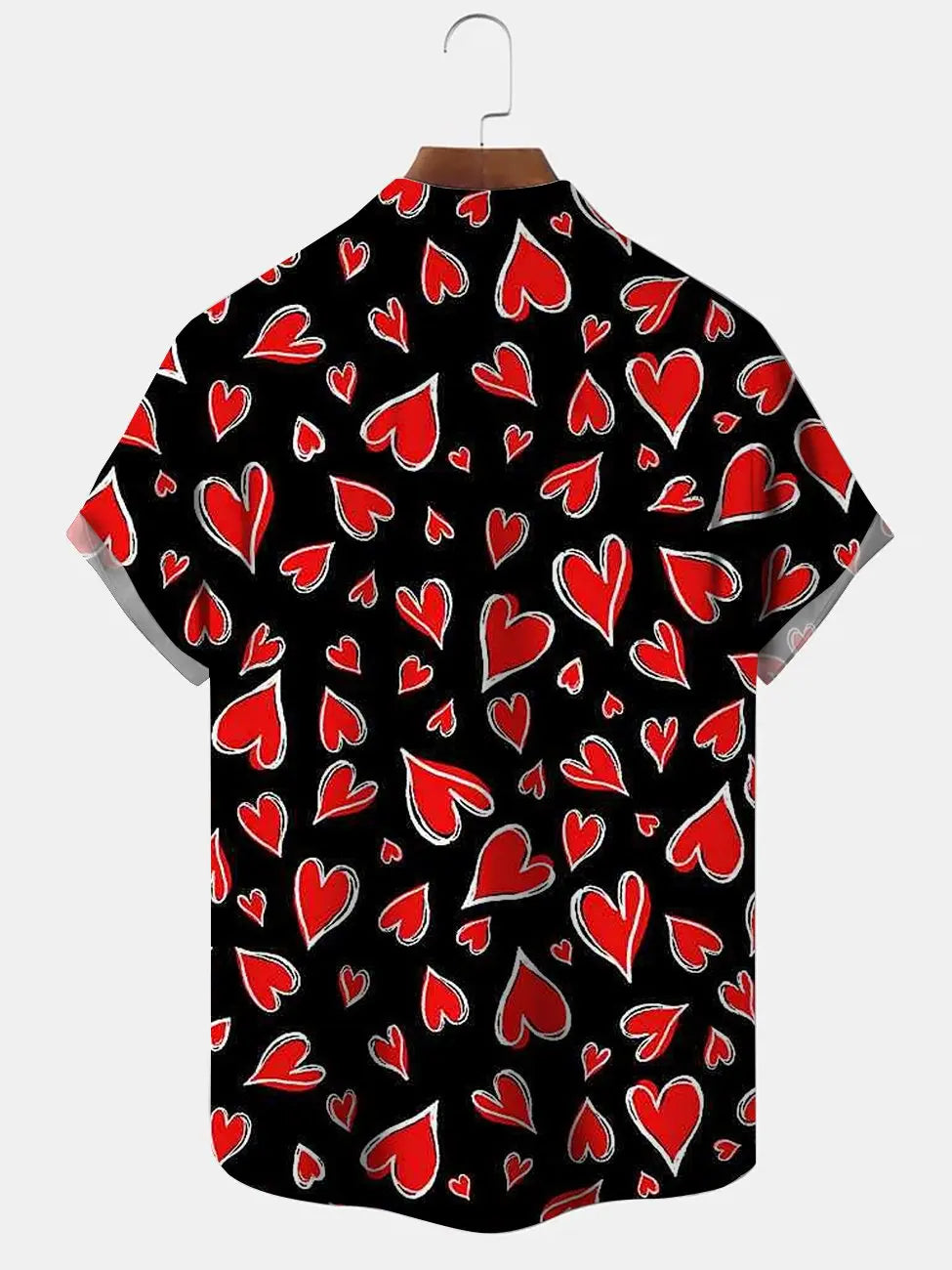 Valentine's Heart Hawaiian Shirt For Beach Days, Summer Outings, And Thoughtful Gift Giving