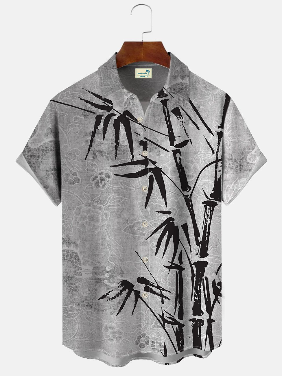 Vintage Oriental Dragon Ink Bamboo Hawaiian Shirt For Mythic Art Lovers, Coastal Outings, And Thoughtful Gift Giving