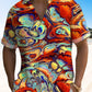Vintage Tie Dye Ombre Beach Vacation Hawaiian Shirt For Resort Trips, Coastal Parties, And Warm Weather Style