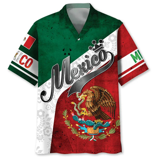 Mexican Proud Hawaiian Shirt For Summer Vacation, Resort Escape, And Seasonal Wardrobe