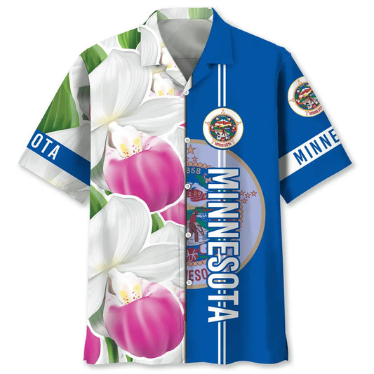 Minnesota Heritage Hawaiian Shirt For Resort Trips, Coastal Parties, And Warm Weather Style