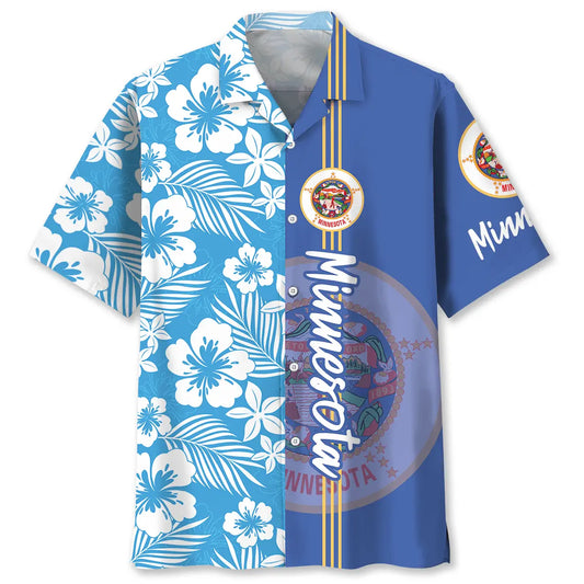 Minnesota Heritage Nature Hawaiian Shirt For Beach Days, Summer Outings, And Thoughtful Gift Giving