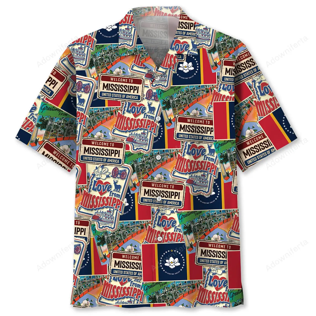 Mississippi Proud Vintage Hawaiian Shirt For Summer Vacation, Casual Weekend, And Easygoing Fashion