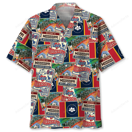 Mississippi Proud Vintage Hawaiian Shirt For Summer Vacation, Casual Weekend, And Easygoing Fashion