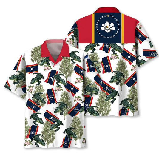 Mississippi State Proud White Hawaiian Shirt For Beachside Event And Relaxed Summer Style