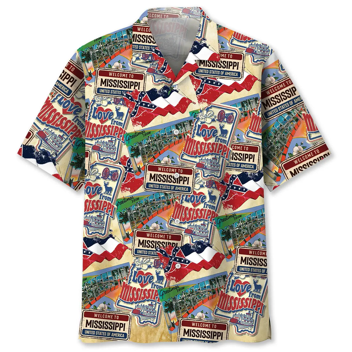 Mississippi State Vintage Art Hawaiian Shirt For Weekend Escape, Tropical Retreat, And Daily Summer Wear