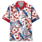Missouri State Eastern Bluebird White Hawaiian Shirt For Outdoor Event, Warm Weather Outing, And Coastal Style