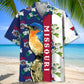 Missouri Heritage Hawaiian Shirt For Tropical Holidays, Outdoor Gatherings, And Everyday Comfort