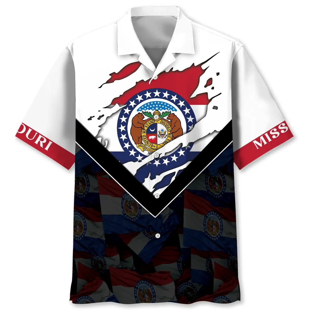 Missouri State Hawaiian Shirt For Coastal Festival, Family Vacation, And Beachside Style