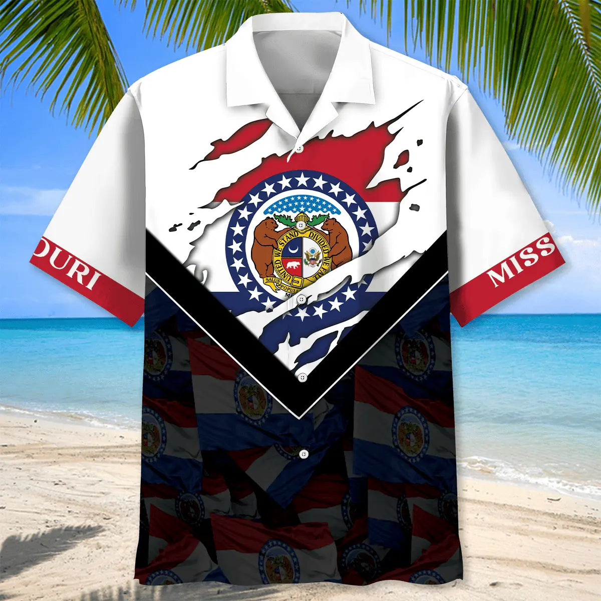 Missouri State Hawaiian Shirt For Island Getaway, Coastal Adventure, And Vacation Outfit
