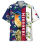 Missouri Heritage Hawaiian Shirt For Tropical Holidays, Outdoor Gatherings, And Everyday Comfort
