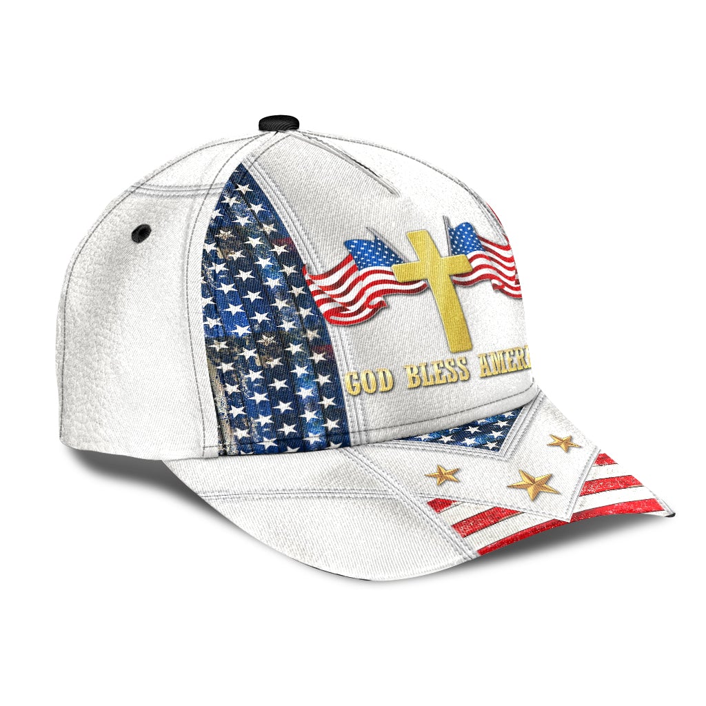 God Bless America Independence Day Flag Classic Cap For Comfortable Daily Wear Travel And Weekend Outings