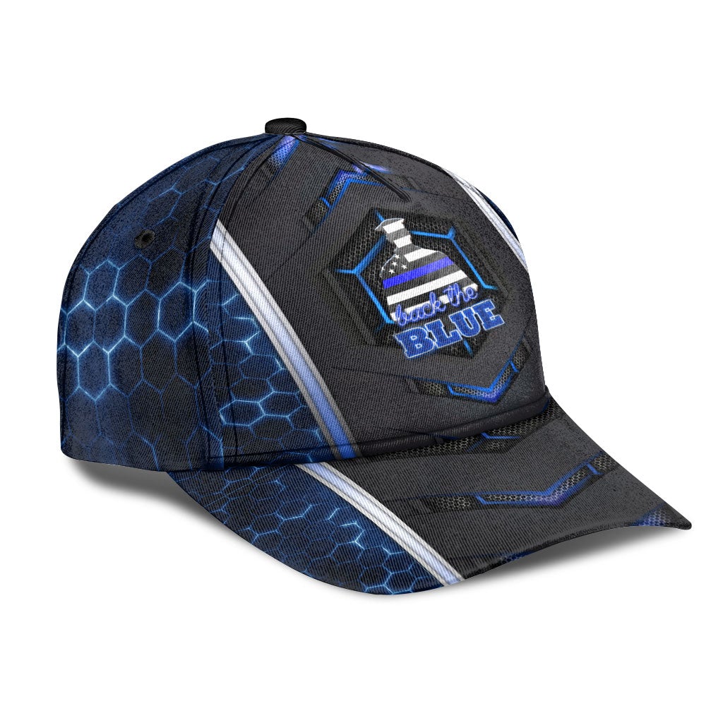 Back The Blue Neon Police Classic Cap For Everyday Accessories Vacations And Outdoor Fun