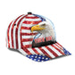 Custom Eagle American Flag Personalized Name Classic Cap For Vacation Style Outdoor Activities And Daily Comfort