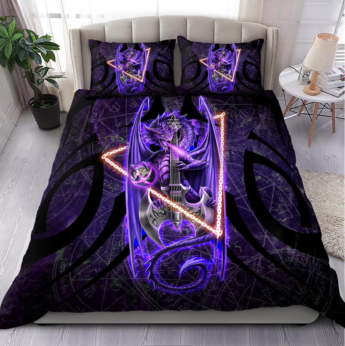Music Dragon Fantasy Bedding Cover For Fantasy Bedroom Decor
