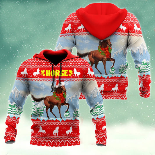 Horse Christmas Hoodie For Holiday Parties Weekend Outings And Cheerful Gift Giving