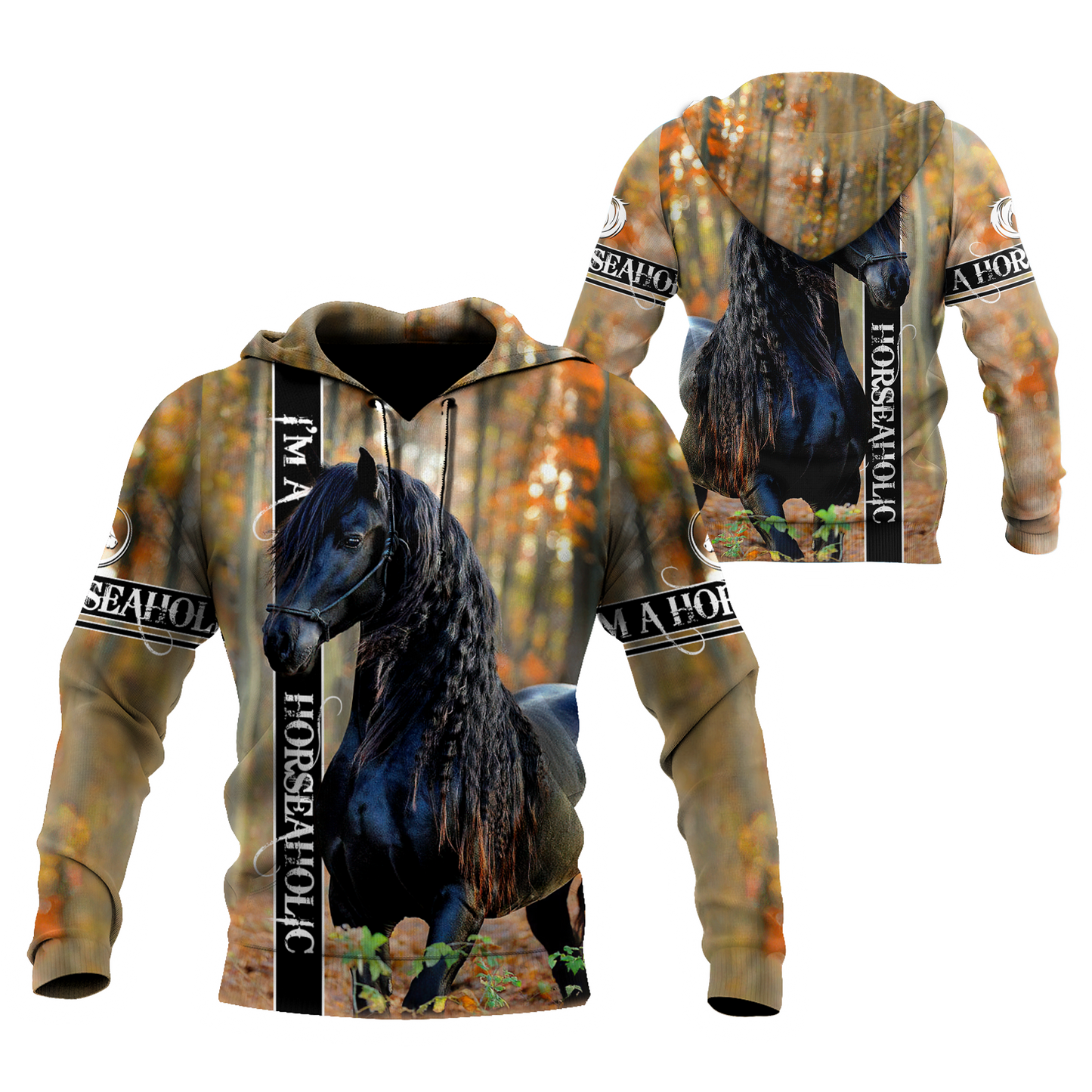 Friesian Horse Hoodie For Country Outings Travel Days And Relaxed Streetwear