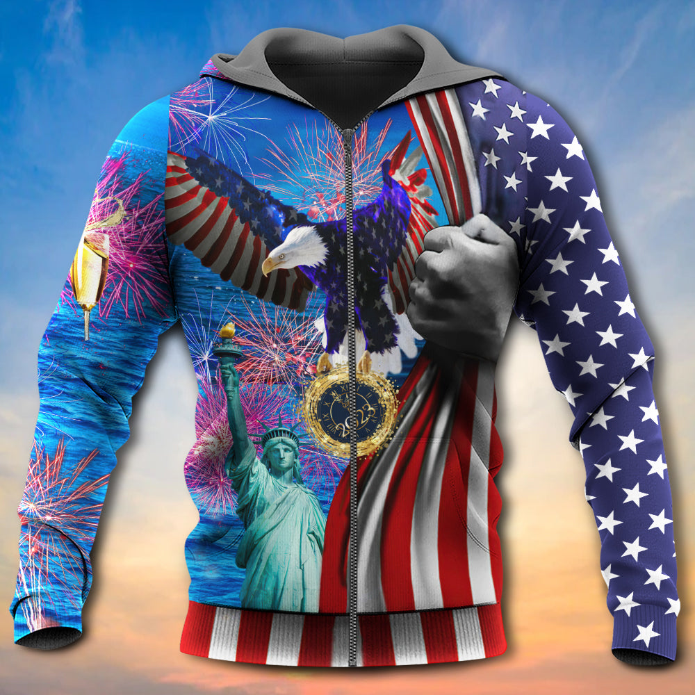 New Year America Hoodie For Relaxed Daily Wear Weekend Outings And Thoughtful Gifting