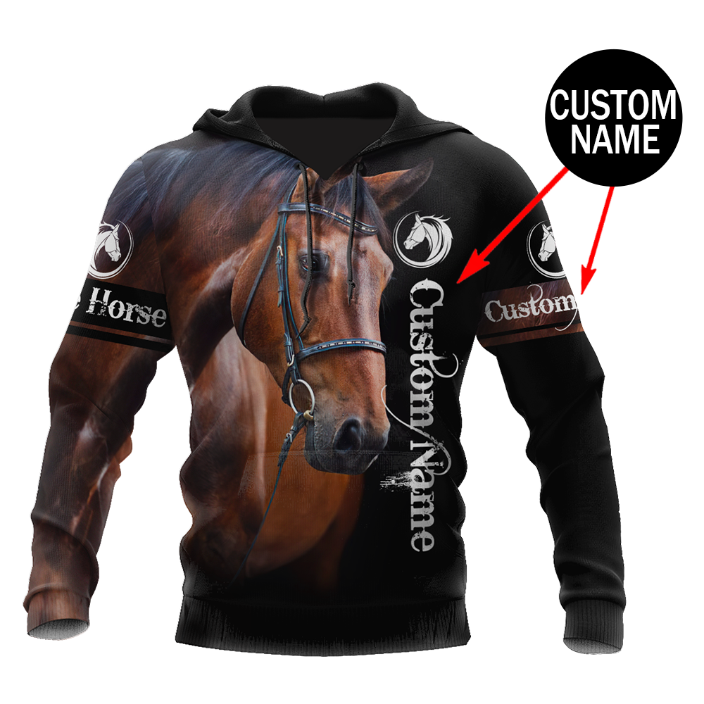 Bold Love Horse Hoodie For Equestrian Enthusiasts Casual Wear And Weekend Travel