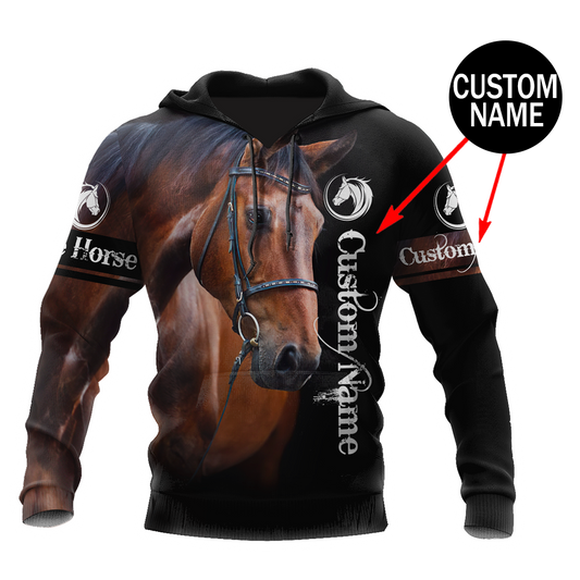 Bold Love Horse Hoodie For Equestrian Enthusiasts Casual Wear And Weekend Travel