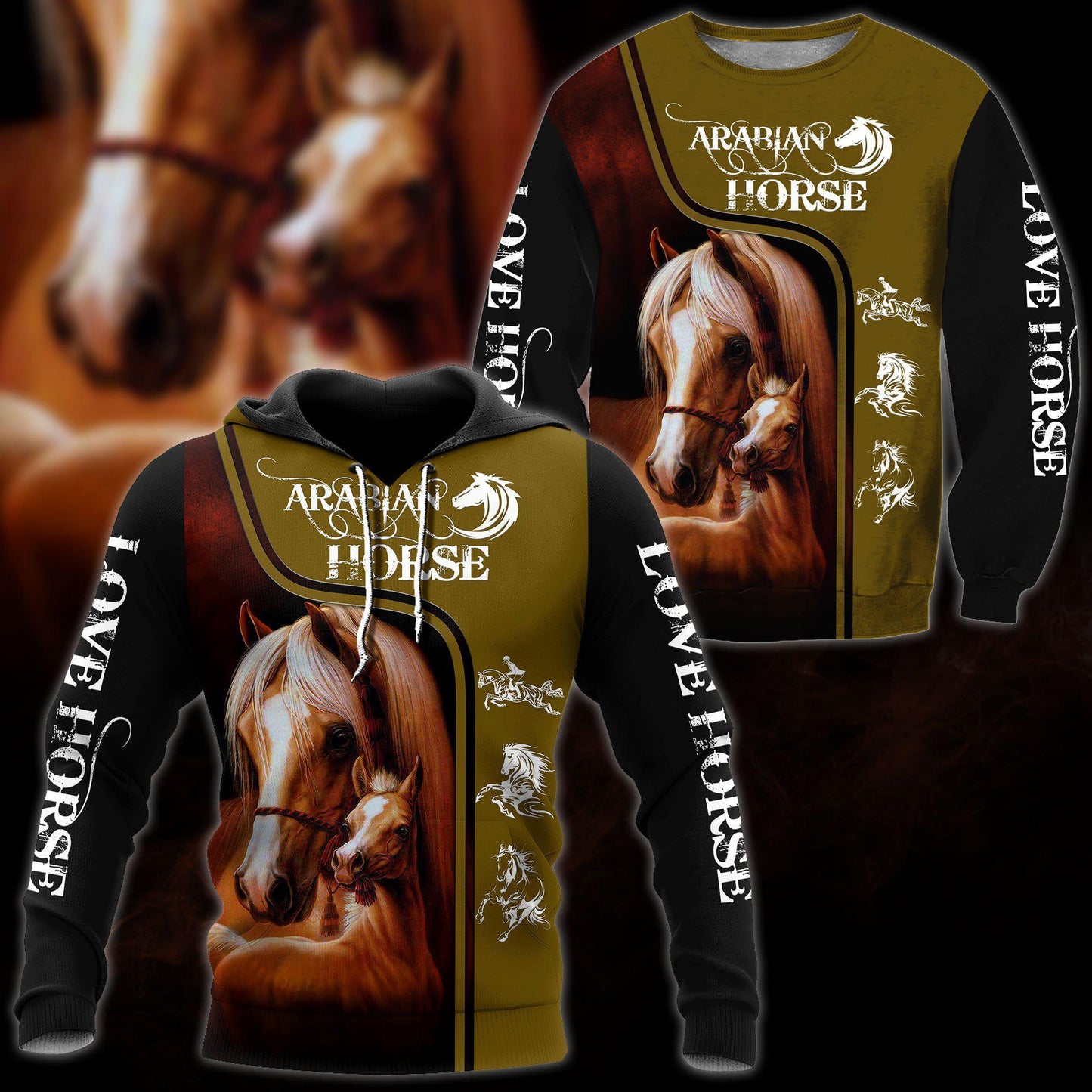 Arabian Horse Hoodie For Horse Lovers Weekend Adventures And Relaxed Daily Style