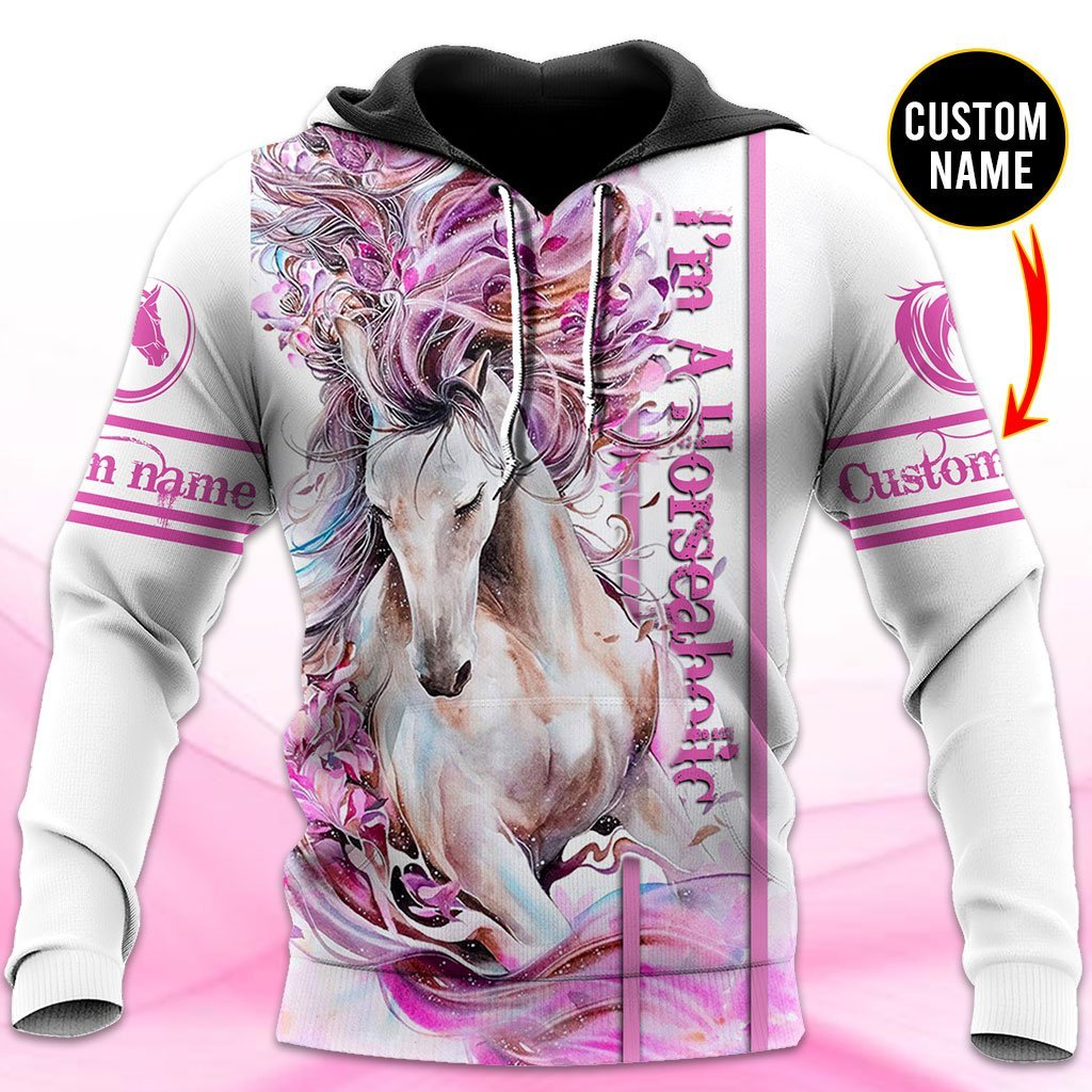 Pink Horse Hoodie For Country Lifestyle Outdoor Trips And Relaxed Everyday Wear