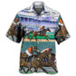 Horse Racing Hawaiian Shirt For Resort Getaways And Comfortable Summer Activities