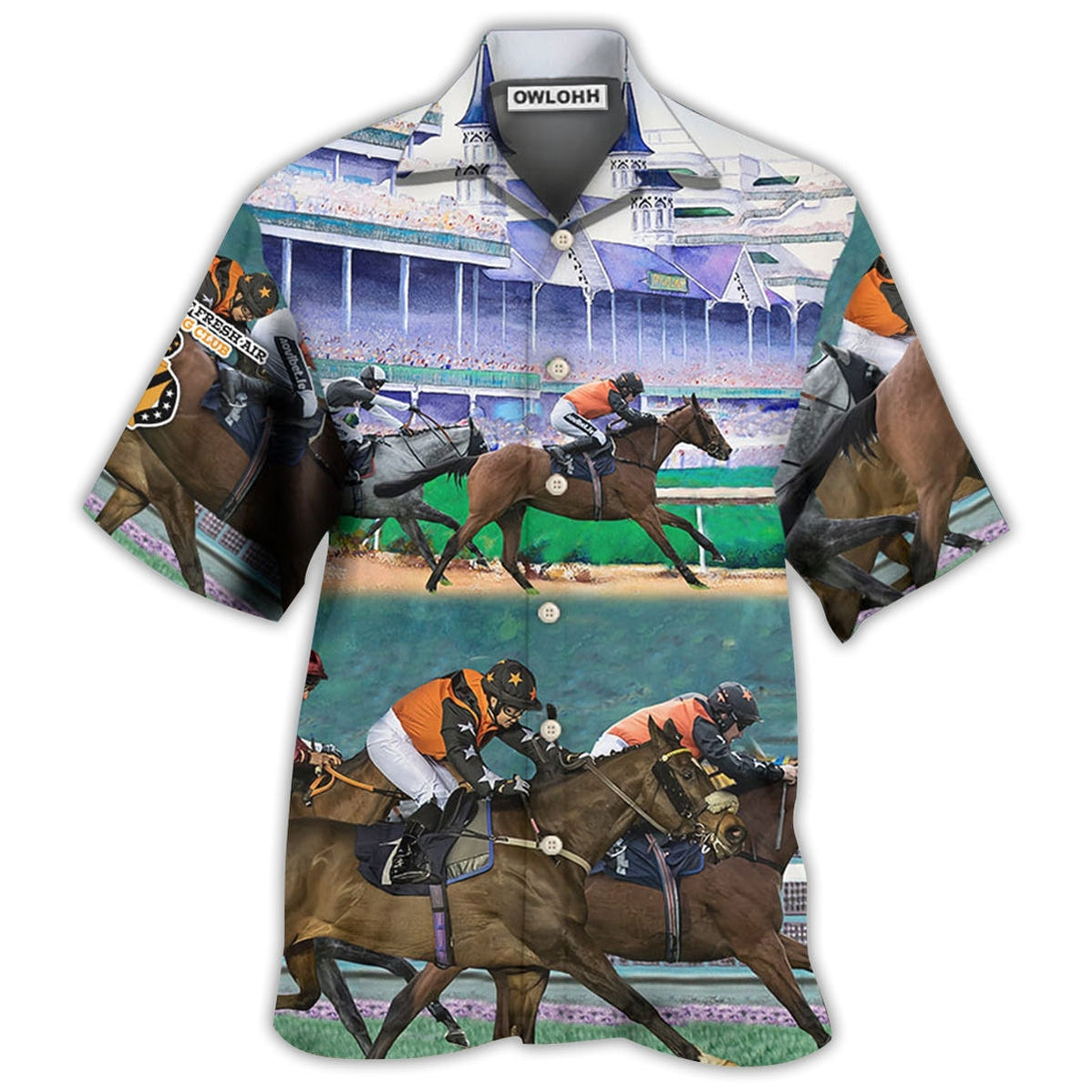 Horse Racing Hawaiian Shirt For Resort Getaways And Comfortable Summer Activities