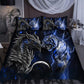 Blue Dragon And Tiger Battle Bedding Cover For Fantasy Bedroom Decor
