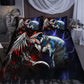 Wolf And Raven Combat Bedding Cover For Norse Bedroom Decor