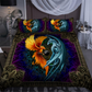 Purple Dragon Phoenix Bedding Cover For Fantasy Bedroom Decor