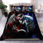 Wolf And Raven Combat Bedding Cover For Norse Bedroom Decor