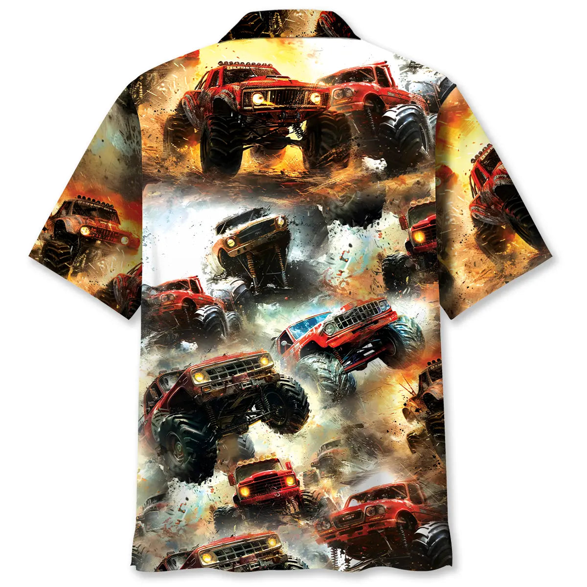 Monster Truck Mad Racing Hawaiian Shirt For Beach Days, Summer Outings, And Thoughtful Gift Giving