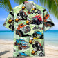 Monster Trucker And Refreshment Hawaiian Shirt For Vacation Cruise And Summer Party Style