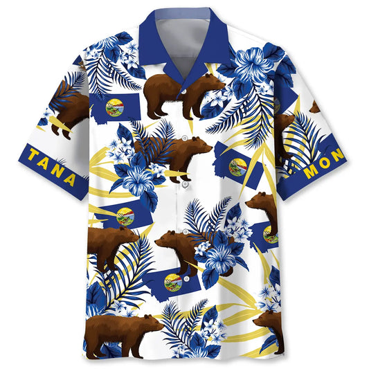Montana Proud Hawaiian Shirt For Coastal Festival And Beachside Style