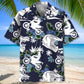 Motocross Blue Nature Hawaiian Shirt For Island Getaway, Summer Road Trip, And Casual Outdoor Style