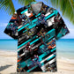 Abstract Colorful Motocross Hawaiian Shirt For Tropical Holidays, Outdoor Gatherings, And Everyday Comfort