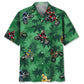 Tropical Motocross Green Hawaiian Shirt For Beach Days, Summer Outings, And Thoughtful Gift Giving