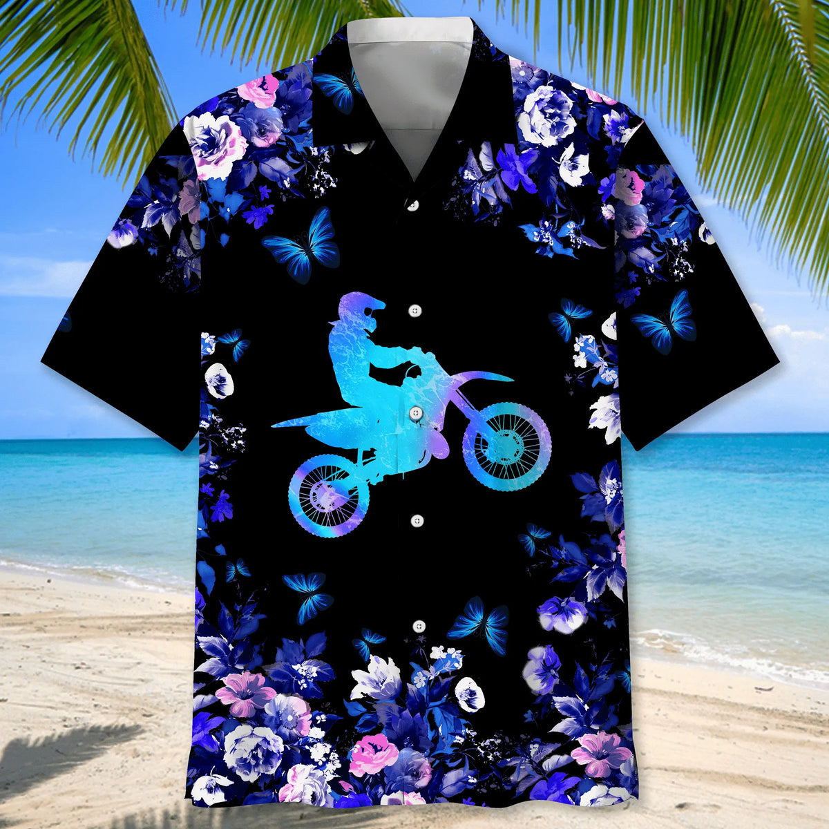 Motocross Nature Hawaiian Shirt For Coastal Travel, Casual Events, And Comfortable Summer Wear