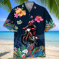 Tropical Motocross Hawaiian Shirt For Automotive Enthusiasts, Coastal Trips, And Casual Warm Weather Style