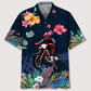 Tropical Motocross Hawaiian Shirt For Automotive Enthusiasts, Coastal Trips, And Casual Warm Weather Style