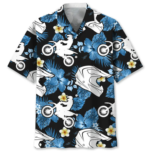 Motocross Nature Hawaiian Shirt For Island Vacations, Resort Wear, And Relaxed Seasonal Style
