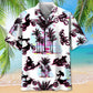 Motocross Palm Trees Hawaiian Shirt For Summer Vacation, Beach Travel, And Casual Wear