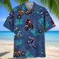 Tropical Motocross Coconut Hawaiian Shirt For Summer Vacation, Beach Travel, And Casual Wear