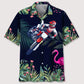 Tropical Motocross Leaf Hawaiian Shirt For Racing Fans, Summer Outings, And Relaxed Vacation Wear