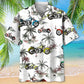 Motorcycle Coconut Hawaiian Shirt For Island Vacations, Resort Wear, And Relaxed Seasonal Style