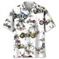 Motorcycle Coconut Hawaiian Shirt For Island Vacations, Resort Wear, And Relaxed Seasonal Style