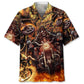 Motorcycle Skull Hawaiian Shirt For Beach Days, Summer Outings, And Thoughtful Gift Giving
